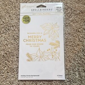 Spellbinders Hot Foil Plates - Holiday Florals